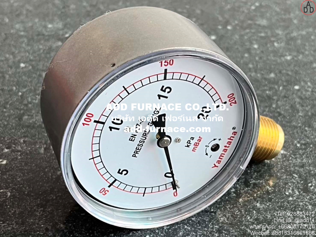 Yamataha Pressure Gauge 0-20kPa(0-200mBar) 1/2 (6)